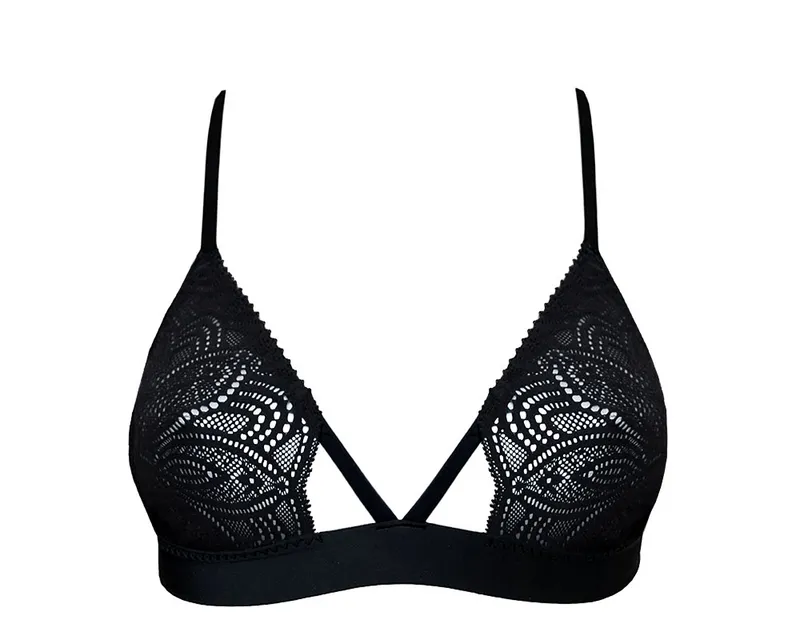 Anekdot Anekdot Damen vegan Triangel-Bh Earth, Schwarz, – Produktbild 1 von 2