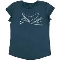 ilovemixtapes ilovemixtapes Bio Damen T-Shirt "Walflosse", Stone washed denim, – Produktbild 1 von 1