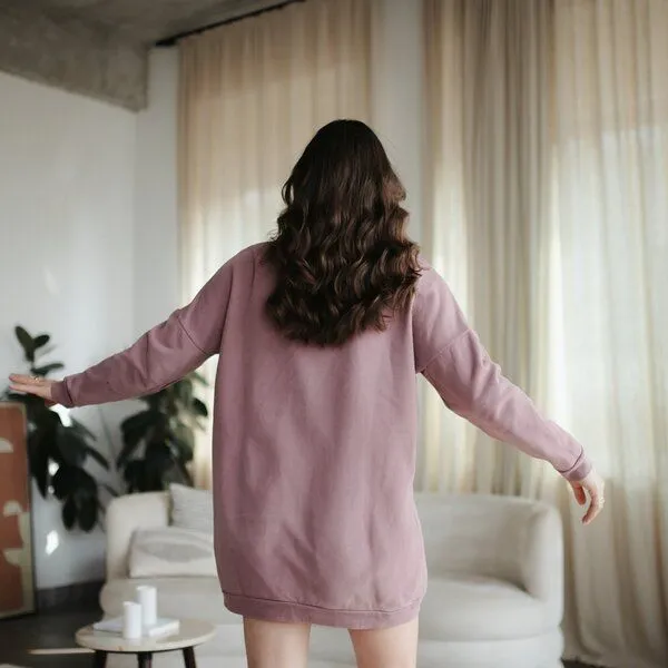 NORDLICHT NORDLICHT Sweat Kleid Malin, Rosa, – Produktbild 3 von 4
