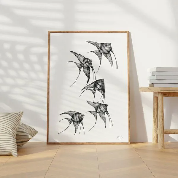 LIGARTI Kunstdruck »Skalare« von LIGARTI | A4, A3 oder A2 | Wandbild | Poster | Kunst – Produktbild 2 von 3