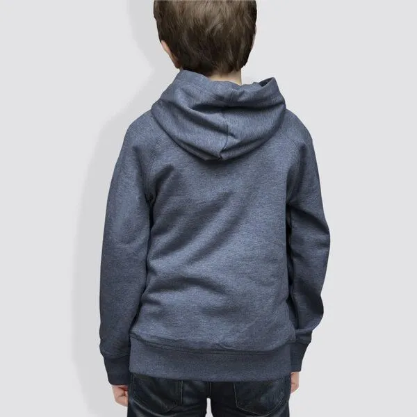 little kiwi little kiwi Kinder Hoodie, "Fuchs", Mid heather blue, – Produktbild 4 von 4
