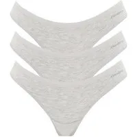 ORGANICATION ORGANICATION KAVINN | Tanga aus Bio-Baumwolle und TENCEL Modal im 3er-Pack, Grey melange, – Produktbild 1 von 1