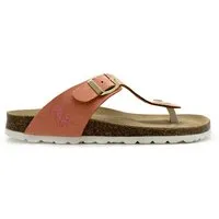 thies Vegane thies ® Rec Bio Thong Sandale aus rec. PES mit Kork-Tieffussbett, Salmon, – Produktbild 1 von 1