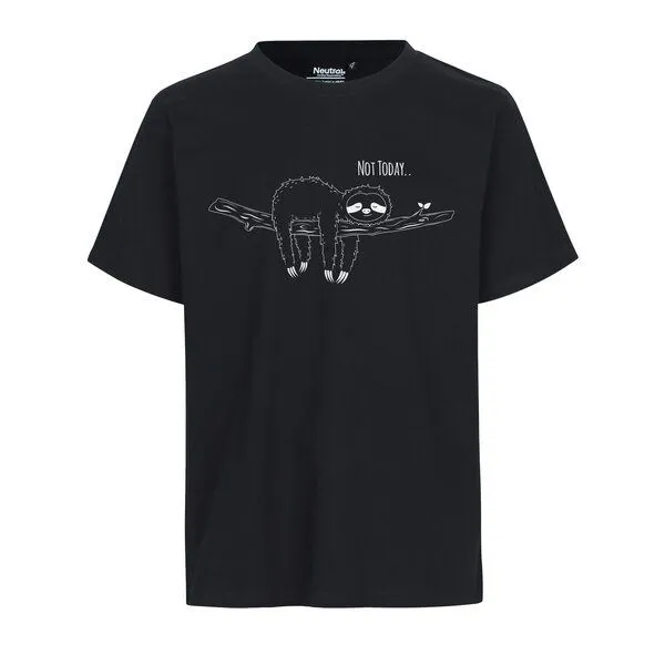 HANDGEDRUCKT HANDGEDRUCKT "Not Today..." Unisex T-Shirt, Black, – Produktbild 1 von 2