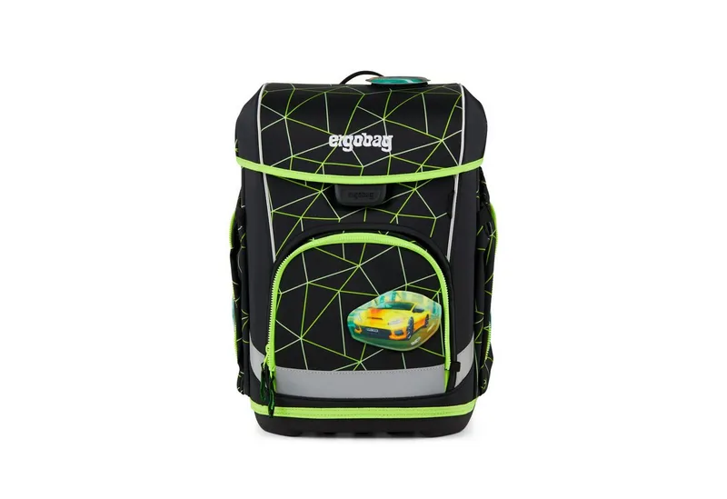 Ergobag Ergobag Schulranzen Schulranzen-Set CUBO LIGHT CyBär Race 5-teilig, 25/26 (5-teilig), Superleicht, Hugging-Rückensystem, für kleine/schmale Kinder, Schwarz, – Produktbild 3 von 3