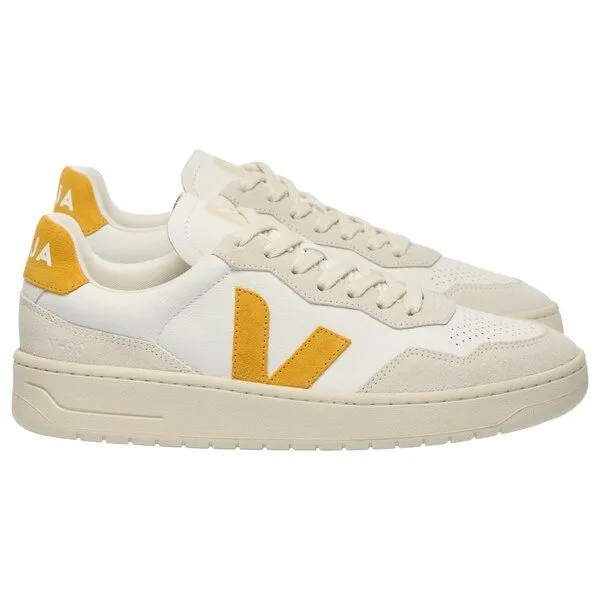 Veja Veja Damen-Sneaker V-90 OT Leather White Safran – Produktbild 1 von 7