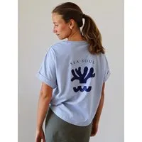 Kultgut Kultgut Artdesign Biofair - Oversize Shirt/ SeaSoul, Flieder, – Produktbild 1 von 1