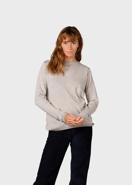 Klitmøller Collective Klitmøller Collective Strickpullover Modell: Silje aus Baumwolle & Kaschmir, Grau (pastel grey), – Produktbild 3 von 5