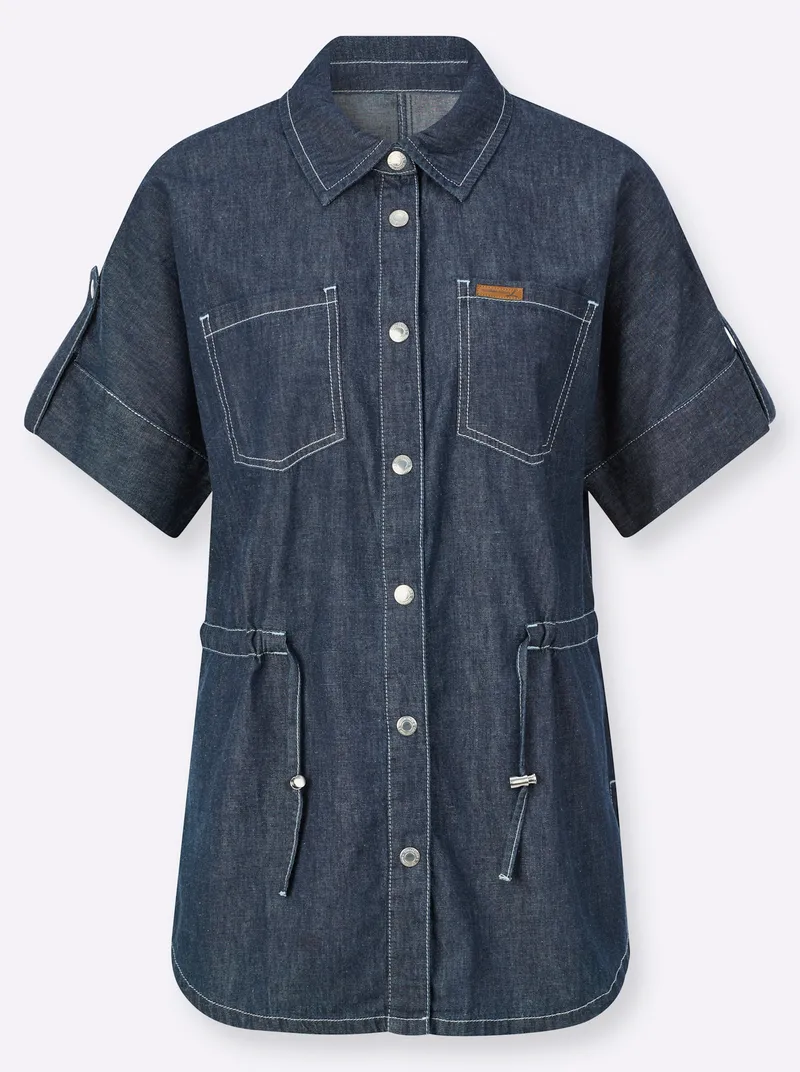 Witt Jeansbluse dark blue, Dark blue, – Produktbild 1 von 2