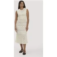 hessnatur hessnatur Strick Kleid Midi aus reiner Bio-Baumwolle, Cocos, – Produktbild 2 von 5