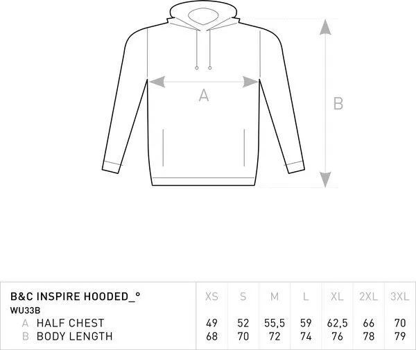 B&C Collection B&C Collection Inspire Hooded Sweat, Heather grey, – Produktbild 1 von 3