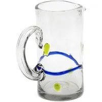 GLOBO Fair Trade GLOBO Fair Trade Krug LIMONADA aus Recyclingglas, mundgeblasen, verschiedene Designs, Welle mit punkten, – Produktbild 1 von 1