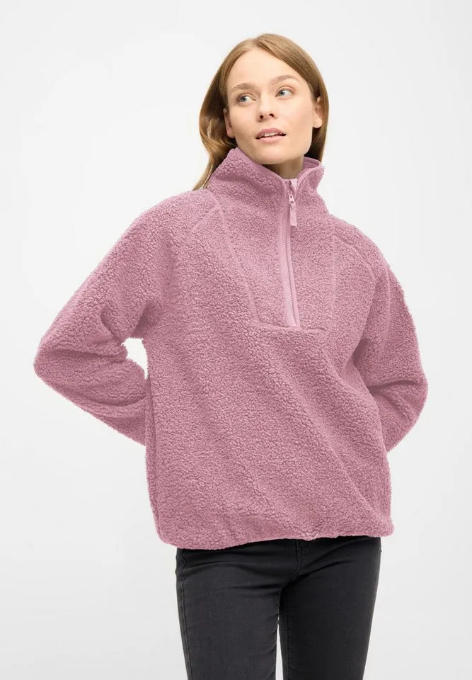 derbe derbe Fleecejacke Kuschelby Troyer Fleecepullover, Halfzip, warm, gemütlich, Rosa, – Produktbild 1 von 5