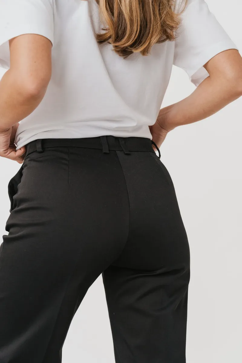 LAURIE LAURIE Damen vegan Hose Phoebe Loose Ml Schwarz, Schwarz, – Produktbild 2 von 2