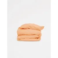 erlich textil erlich textil Finn Bettdeckenbezug aus weicher Bio-Baumwolle, made in Europe, Papaya, – Produktbild 1 von 3