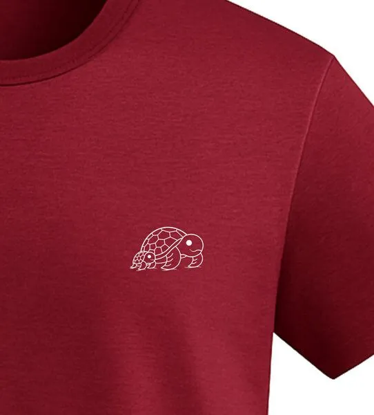 vis wear vis wear Schildkröte Familie - Organic Shirt, Rot, – Produktbild 2 von 4