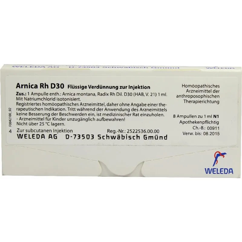 Weleda WELEDA ARNICA RH D 30 Ampullen 8X1 ml Ampullen – Produktbild 1 von 1