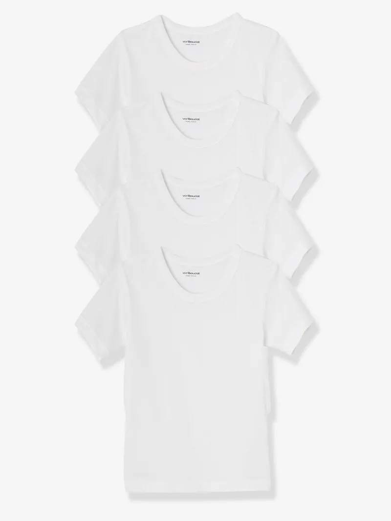 Vertbaudet 4er-Pack Kinder T-Shirts BASIC, Weiß, – Produktbild 3 von 3