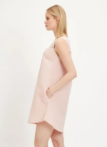 ORGANICATION ORGANICATION Kleid aus Leinen-Mix, Rose smoke, – Produktbild 3 von 4