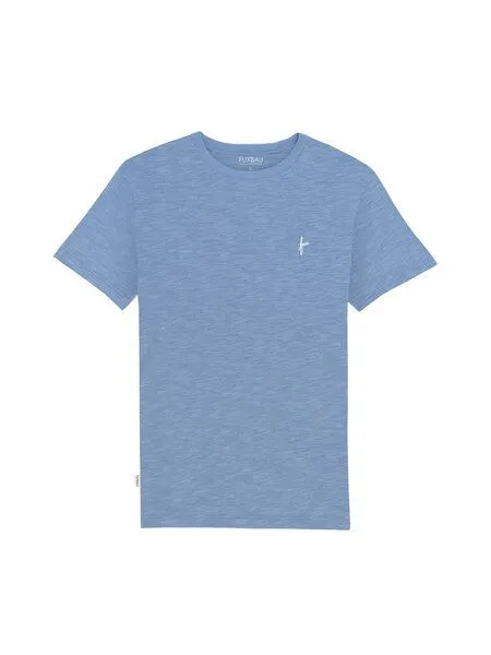 FUXBAU FUXBAU Männer fux Azul T-Shirt - blau meliert, Blau, – Produktbild 3 von 4