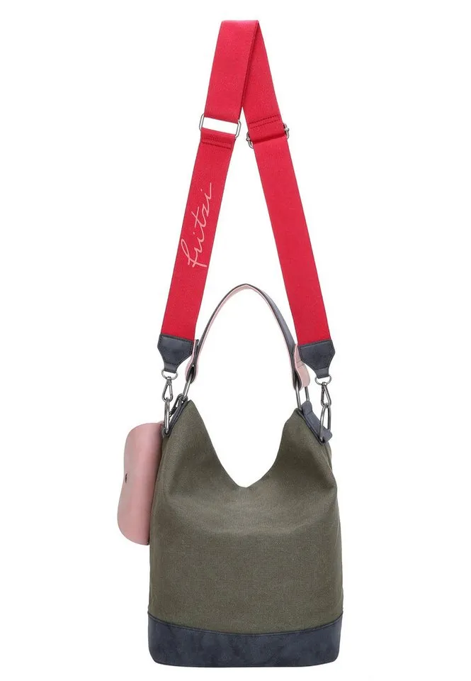 Fritzi aus Preußen Fritzi aus Preußen Schultertasche Izzy07 Olga, aus veganen und recycelten Materialien, Grün, – Produktbild 5 von 8