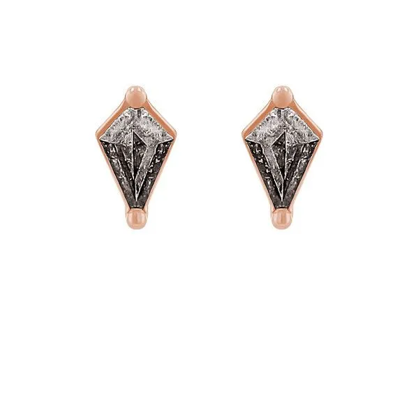 Eppi Eppi Ohrstecker mit Salt and Pepper Diamanten Ansa, Rosa, – Produktbild 3 von 4