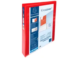 Exacompta 10 Exacompta Ringbücher "Kreacover", DIN A4 Maxi, 4 Ringe 30 mm, RB 47 mm, 2 Taschen, rot – Produktbild 1 von 1