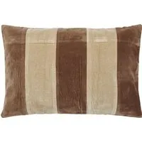 liv interior liv interior Samtkissenhülle BLOCK, Beige/braun, – Produktbild 1 von 1