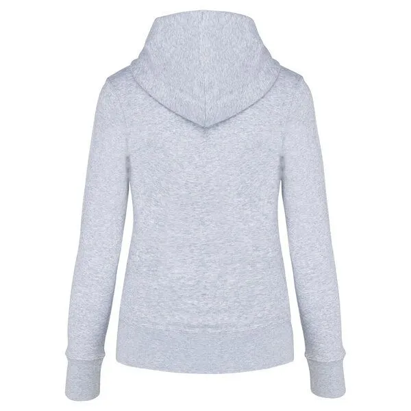 Greenspired Greenspired Umweltfreundliches Kapuzensweatshirt mit Zip für Damen 280g/m² XS-XXL, Oxford grau, – Produktbild 2 von 2
