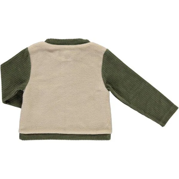 PETER JO PETER JO Jacke aus Bio-Cordsamt und Fleece Arizona, Khaki, – Produktbild 3 von 4