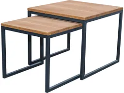 2er-Set Beistelltisch 'Noah', Wildeiche – Produktbild 1 von 1
