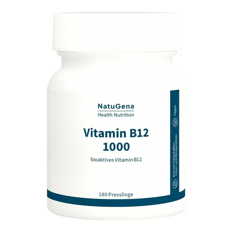 NatuGena Vitamin B12 1000 Methylcobalamin Bioaktiv Vegan – Produktbild 1 von 2
