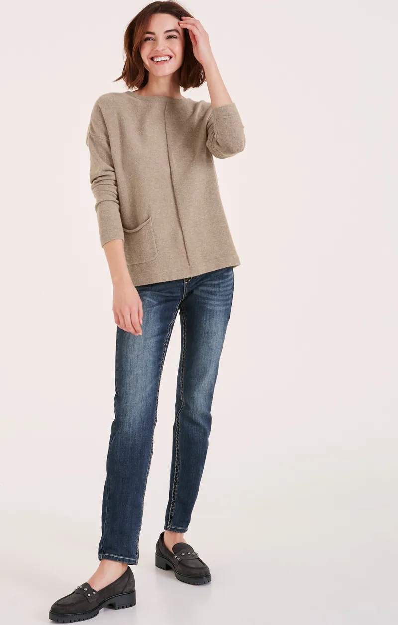 heine Strickpullover taupe, Taupe, – Produktbild 2 von 2