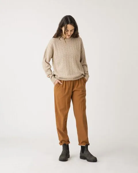 MATONA Matona Chinohose für Frauen aus Canvas Bio-Baumwolle / Canvas Chino, Biscuit, – Produktbild 2 von 3