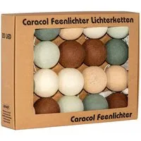 Caracol Kugel-Lichterkette 20 handgefertigte Kugeln, café – Produktbild 1 von 1