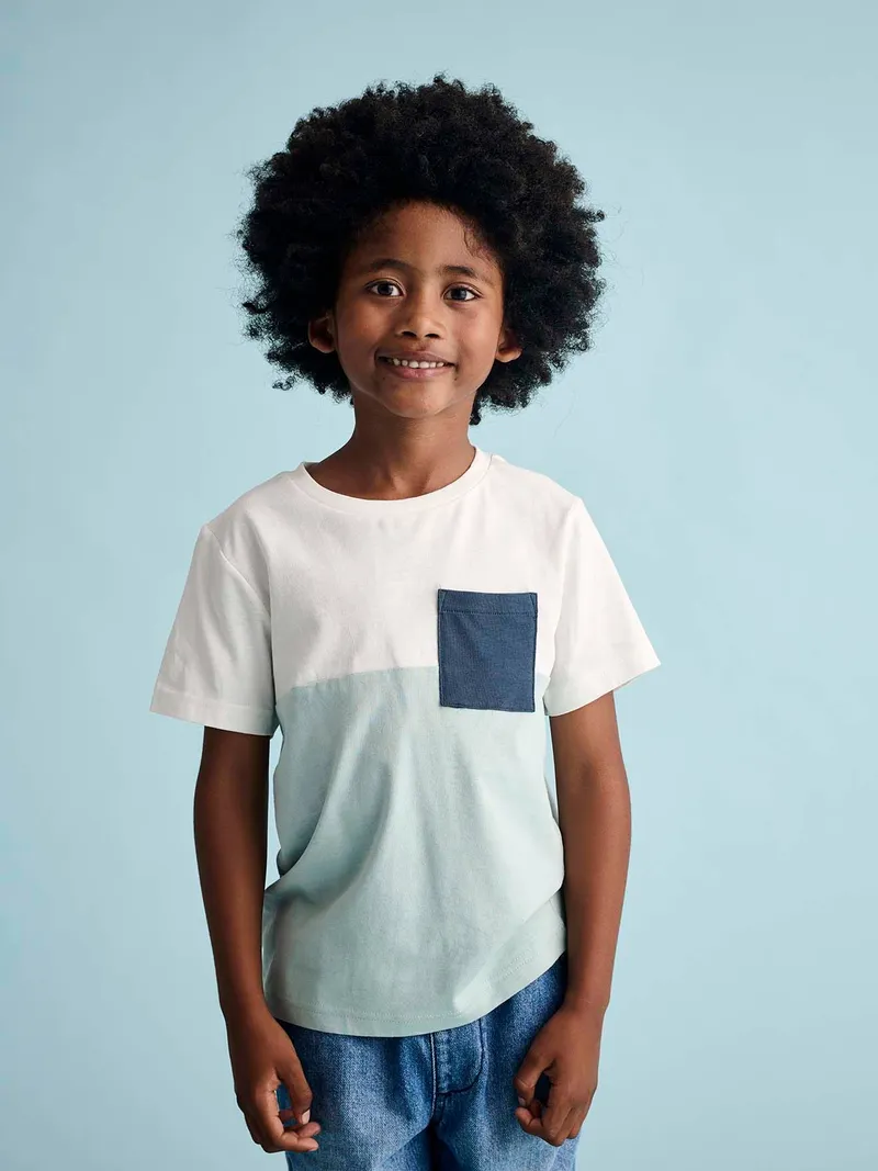 Vertbaudet Jungen T-Shirt, Mintgrün, – Produktbild 1 von 4