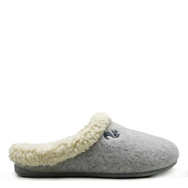 thies Veganer "thies ® Organic Cozy Slipper" aus Biobaumwolle, Light grey (hellgrau), – Produktbild 1 von 4