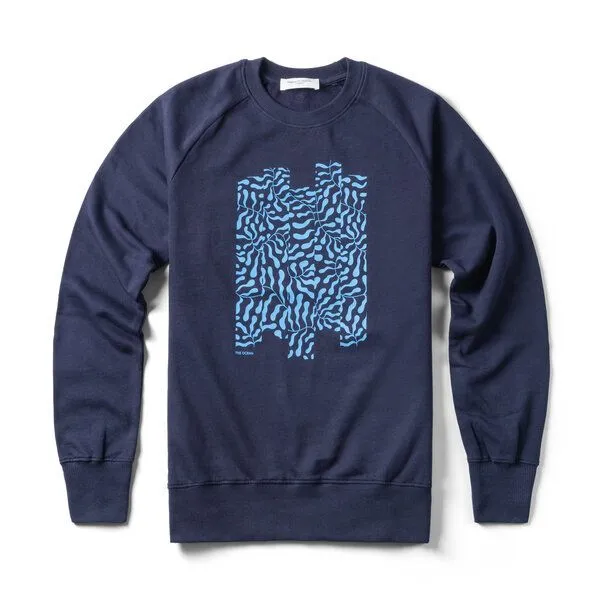FANTASTIC REALITY STUDIOS Fantastic Reality Studios The Ocean Raglan Sweatshirt – Bio-Baumwolle, Unisex, Blau, – Produktbild 1 von 4