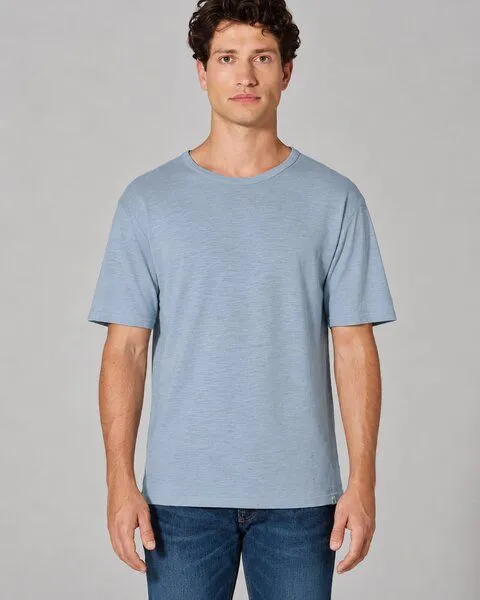 HempAge HempAge Slub Jersey T-Shirt Herren Hanf/Biobaumwolle, Smoke(blau), – Produktbild 1 von 4