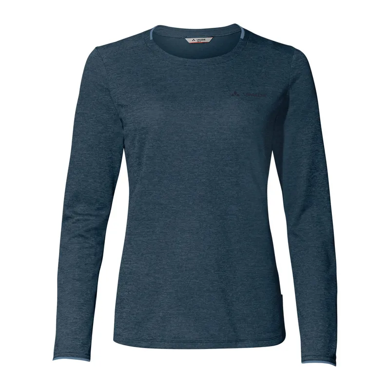Vaude VAUDE Damen-Langarmshirt 'Essential' mit Rundhalsausschnitt, dark sea uni, Gr. 40 – Produktbild 8 von 8