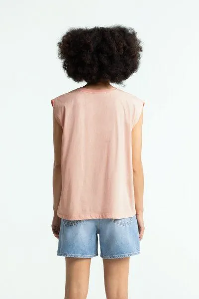Kings Of Indigo Kings Of Indigo T-Shirt ARICIA Peachy Keen Washed, Rosa/pink, – Produktbild 2 von 4