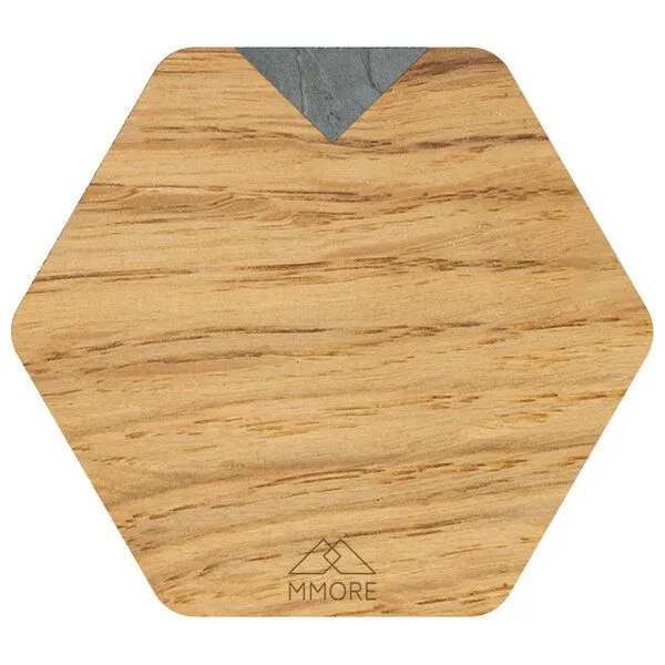 MMore MMore Untersetzer aus Holz - Amerikanischer Nussbaum, Eichenholz und organische Materialien / 4er-Set, Bergstein, – Produktbild 1 von 5