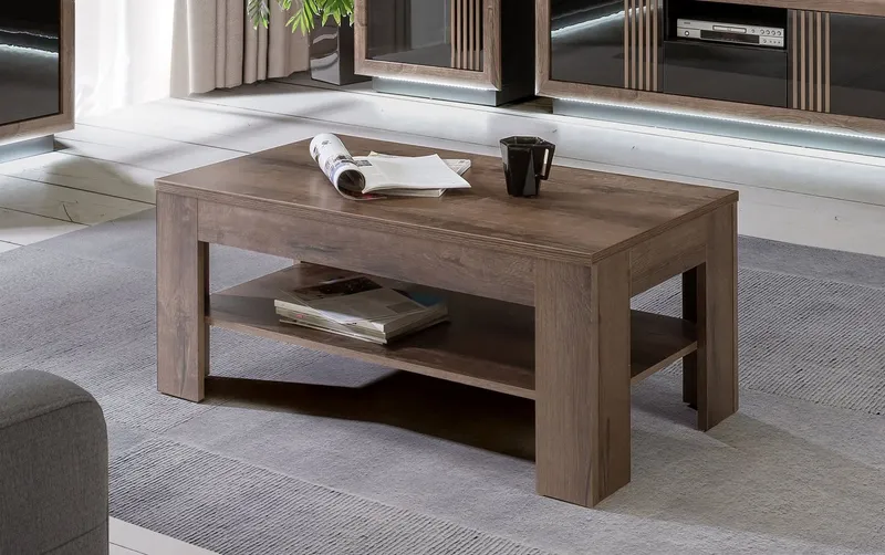 FORTE Couchtisch Savona, Breite ca. 110 cm, Braun, – Produktbild 1 von 5
