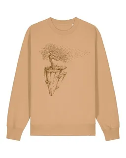 Life-Tree Life-Tree Sweater aus Biobaumwolle Fairwear Unisex "Maple Island" in Latte – Produktbild 1 von 1