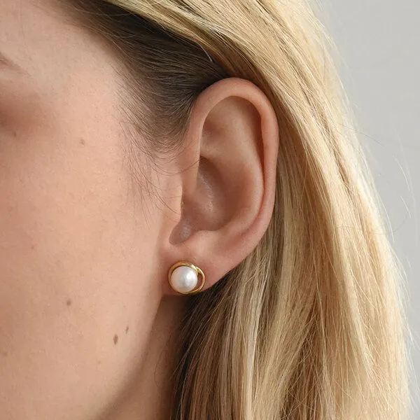 Eppi Eppi Perlenohrringe in Silber Lucas, Rosa, – Produktbild 4 von 4