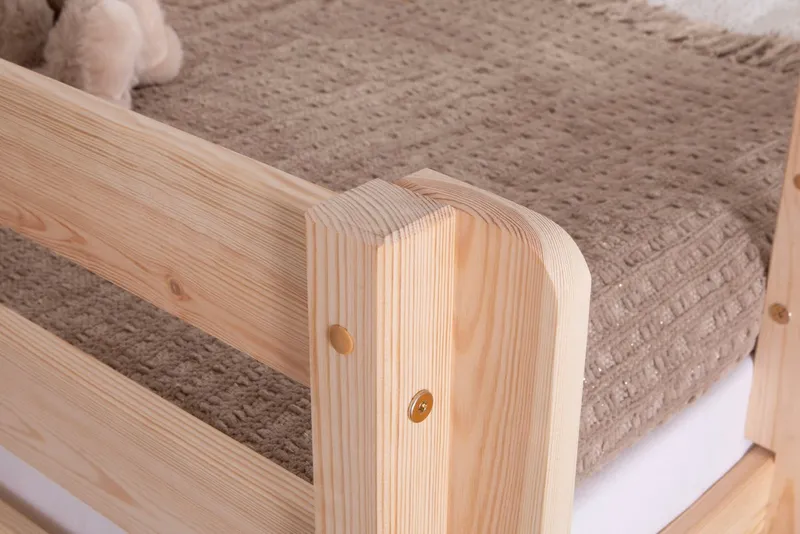 TICAA TICAA Hochbett Malte, FSC®-zertifizierte Kiefer (90x200cm Liegefläche, Höhe 114cm) mit Rollrost, Beige, – Produktbild 4 von 5