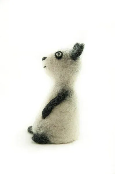 short'n'pietz short'n'pietz Panda als Filz Eierwärmer, Weiss schwarz, – Produktbild 2 von 2