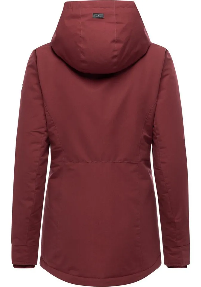 ragwear ragwear Kurzmantel Alvena YOUMODO Wasserdichter Damen Mantel mit verstellbarer Kapuze, Rot, – Produktbild 2 von 4