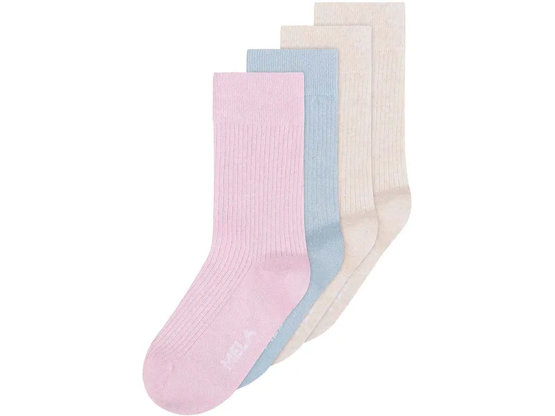 MELA MELA Gerippte Socken 4 Paare aus 100% Bio-Baumwolle, Mix candy land, – Produktbild 1 von 4