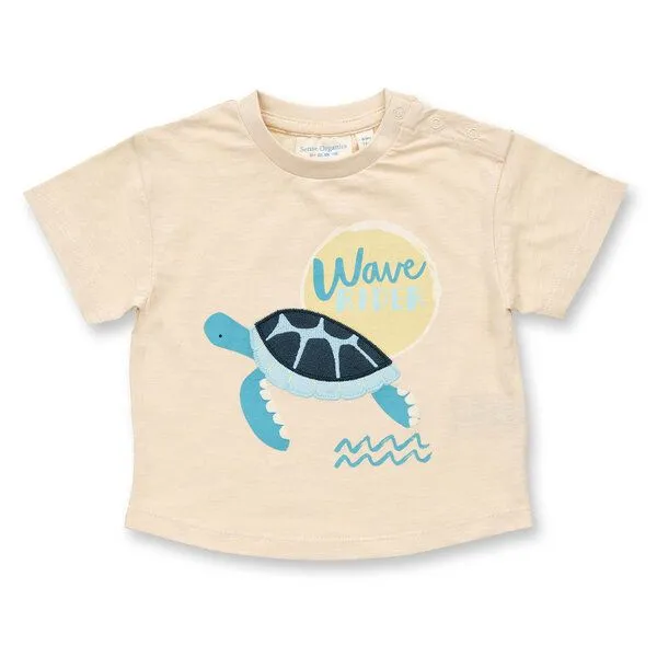 Sense Organics sense-organics Sense Organics Baby T-Shirt Schildkörte Bio Baumwolle, Schildkörte auf weiß, – Produktbild 1 von 4